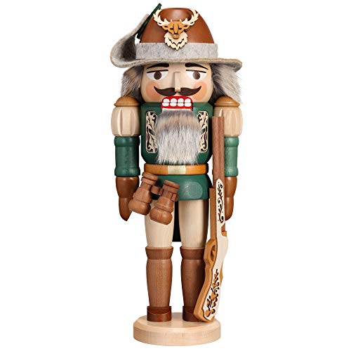 Rudolphs Schatzkiste Nussknacker Förster mit Gewehr Natur/grün Höhe...