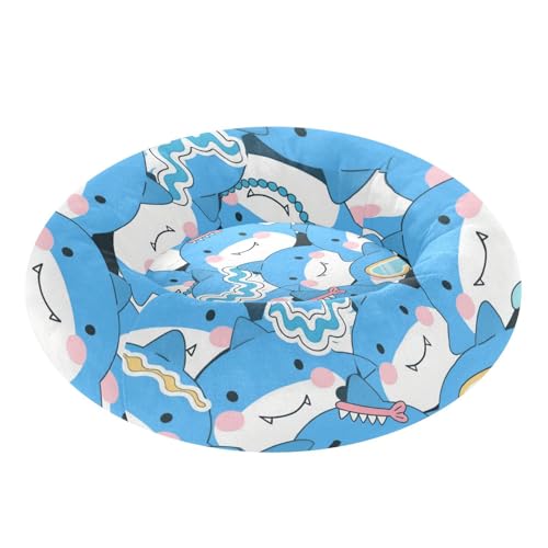 Couchage dauphin bleu taille M pour sieste de chatons - 2