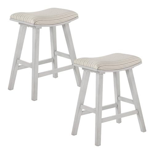 Coley Cream Pin Stripe Stool