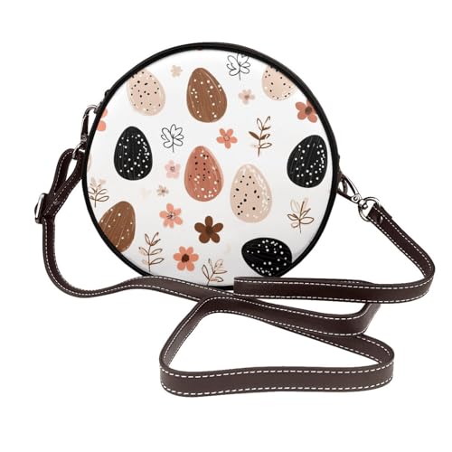Sac à bandoulière rond de Pâques en cuir végétalien pour vos sorties printanières