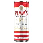 Pimm's No. 1 Cup & Lemonade | 5.4% vol | 12 x 250ml | Pre-Mixed & Ready to Drink | Iconic British Cocktails | Serve Chilled | Cocktail Cans | Ideally Portable for Picnics