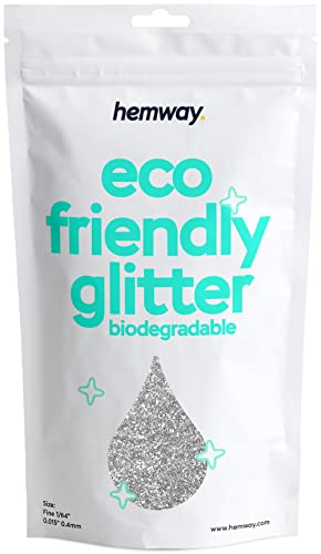 Eco Friendly Biodegradable Glitter, silver, Fine (1/64" 0.015" 0.4mm)