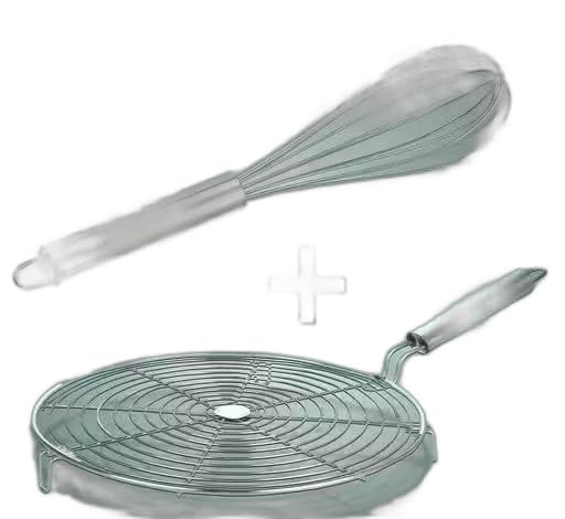 Steel Roasting Net | Wire Roaster | Roaster | Grill | Roti Grill | Papad Jali | Roti Roaster with Whisk | Blender, Mixer, Whisker for Eggs, Cream (Pack of 2)-image-9