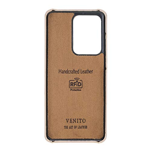 Étui en cuir Galaxy S20 Ultra rose nude haut de gamme Venito Florence