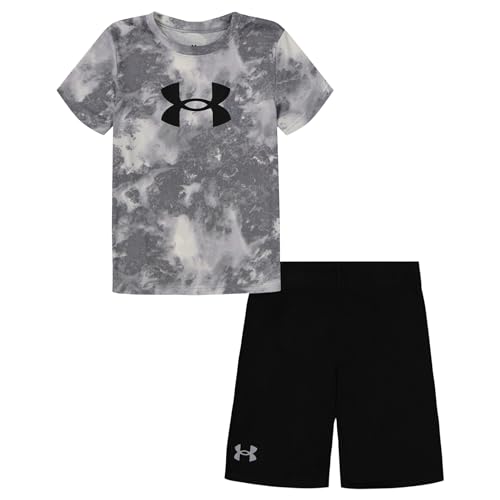 Image of Under Armour Boys' 2-piece Short Sleeve Graphic T-Shirt and Shorts Set, Lightweight & Breathable