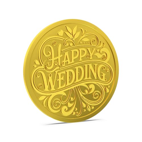 Image of ASPECT BULLION Happy Wedding Design Gold Coin 24kt (995) Pure Gold