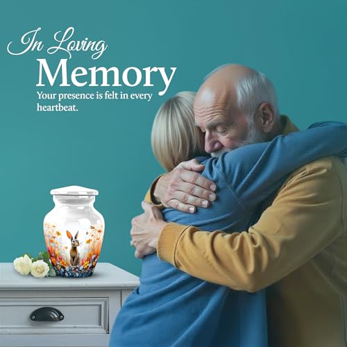 Image of Rabbit Urn Cremation Urn Human Ash 3 Inch 4 Qty | Decorative Urns for Male & Female Ashes Keepsakes Urns for Ashes