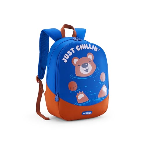 Image of American Tourister Zoodle 4.0 Blue Duck, Kids Backpack, Age 2-4 Years, 2 Full Compartments, Bottle Pocket, Ergo Should And Ergo Back, 13 Ltrs Capacity - Unisex
