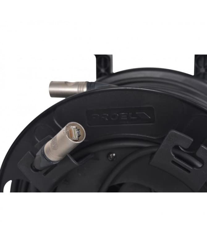 Proel avcat6pro75 Cat6 – Cavo su avvolgicavo professionale (RJ45, Neutrik ne8mx6 lan6s RJ45 maschio, 75 m) Nero
