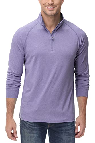 TACVASEN Men's 1/4 Zip Shirts Long Sleeves Lightweight Sun Protection UPF 50+ Tops Running Workout Golf4