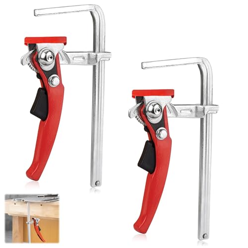 Lot de 2 serre-joints de guidage 160 x 60 mm : 2 serre-joints de table en acier pour meulage, coupe millimètre