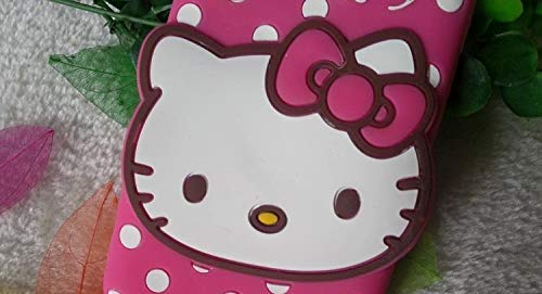 Image of ClickAway Hello Kitty Case for Lenovo A6000 /A6000 Plus |3D Soft Cute Cover for Girls /Women |Silicone Rubber Back Cover with Pendant-Baby Pink /Pink (Please Check Your Phone Model Before Buying