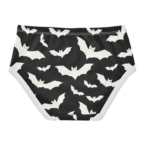 Cotton Girls Underwear Toddler White Bats Black Halloween Cute Panties Girl Animals Briefs Undies Kids 2t2