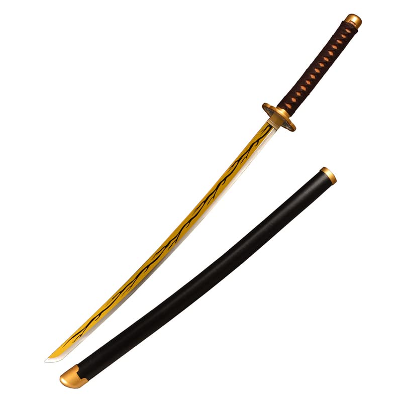 Sword Valley Demon Series Sword About 40.9″ - Cosplay Prop Anime Sword Slayers Katana - Anime Original Texture Carbon Steel Blade Carving Symbol - Handle Absorbs Sweat and Prevents Slipping