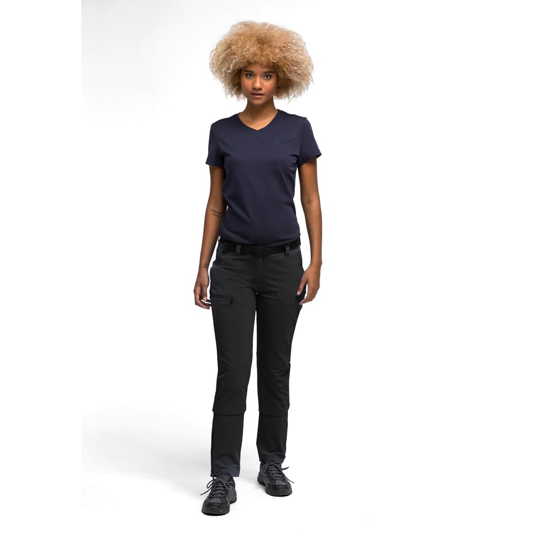 Maier Sports Inara Slim Zip, Damen Wanderhose, Wasserabweisende Hose für Trekking und Hiking, Enganliegender Schnitt, Zipp-Off-Funktion, PFC-frei, mSTRETCH pro 4 & Dryprotec