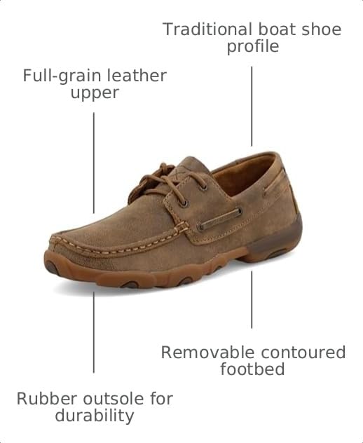 Image of Twisted X Women's Boat Shoe Driving Moc