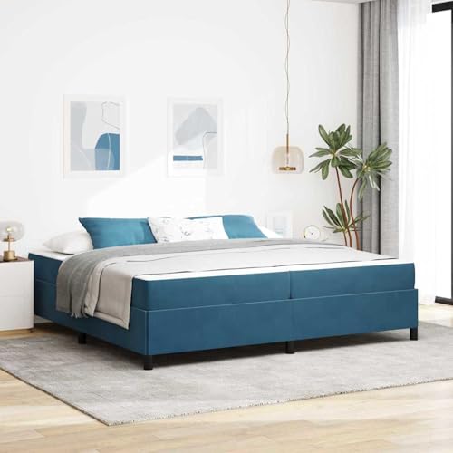 Homgoday Colchón de Espuma de Alta Densidad con Tela Suave, Cama Emperador Azul, Diseño Moderno y Duradero Modelo WQ922ZJ-3399088ES