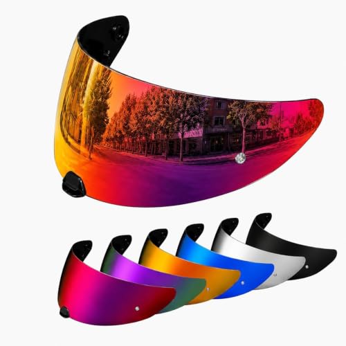 Image of PSLER Shatterproof Helmet Visor for i10 HJ-31 i70,Deep Purplish Red