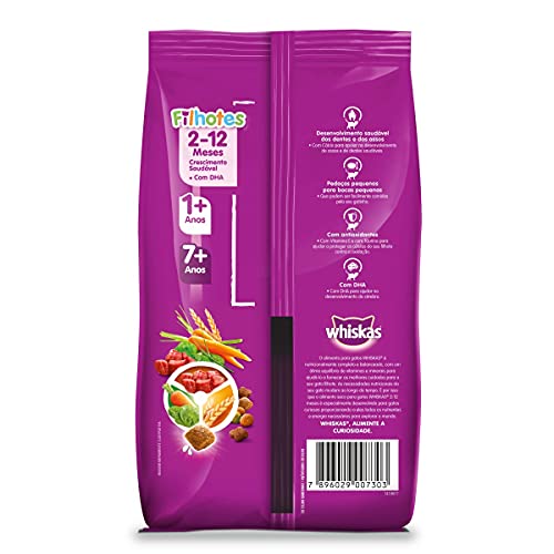 Ração Whiskas Carne e Leite Para Gatos Filhotes 500 g