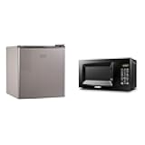 BCRK17V Compact Refrigerator Energy Star Single Door Mini Fridge with Freezer & COMFEE' EM720CPL-PMB Countertop Microwave Oven with Sound On/Off, ECO Mode