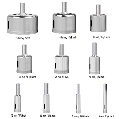 16 PCS Diamond Drill Bit Tile Hole Saw Set Adjustable Hole Saw Guide Jig Fixture and Ultimate Triangle Drill Bits Set for Tile Ceramic - Image 2
