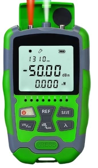 Testeur de fibre OPM rechargeable 4 en 1, mini compteur de puissance optique, localisateur visuel de défauts -70 ~ + 10 dBm,Performances Puissantes(-70 to 10dB 30MW)
