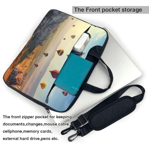 Sac pour ordinateur portable imprimé montgolfières avec doublure antichoc - 5