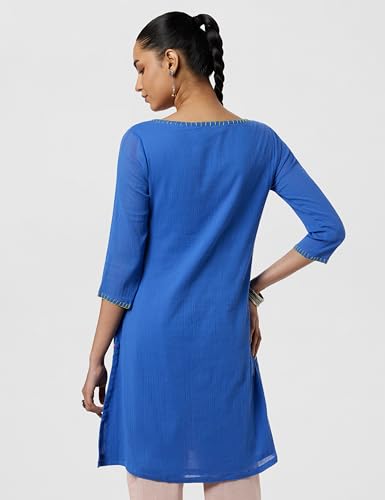 Image of BIBA Women Cotton Straight Solid Kurta
