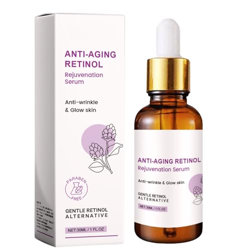 Bakuchiol Retinol Rejuvenation Serum – Anti Wrinkle Bakuchiol Plumping Serum for Face, Skin Brightening & Firming – Anti Aging Retinol Serums Targets Fine Lines - Enhance Skin Elasticity 30ml
