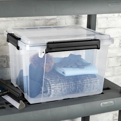 Sterilite Gasket Storage Box with Lids for Home & Office, 34 Quart, 8-Pack - image 4