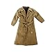 LINJXCMUXU 1/12 Action Figure Clothes,Long Windbreaker for 6 inch Male Action Figures,6 inch Miniature Clothes,1:12 sacle Trench Coat. (Brown)