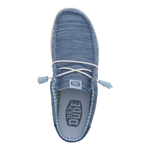 HEYDUDE Wally Slip Stretch Sox Faded Denim/Sargasso Blue Size 12, Mens Shoes, Men's Slip-on Loafers, Comfortable & Light-Weight2