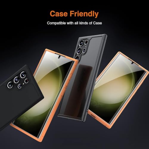 Image of Uyiton 2 Pack Screen Protector for Samsung Galaxy S23 Ultra & S22 Ultra (6.8-inch Curved Display) | HD Clear Flexible Film | Bubble-Free Easy Installation | Scratch Resistant | Case Friendly