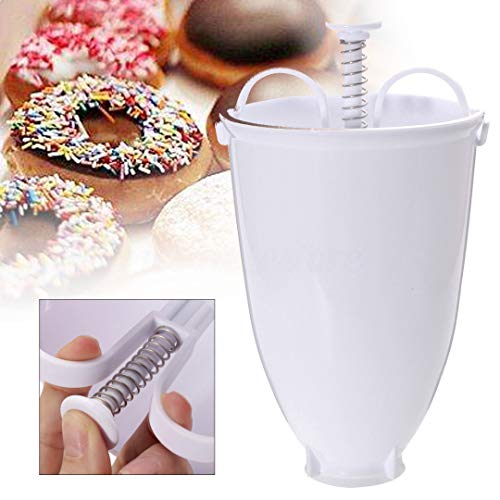 Mini Donut Maker Dispenser - Manual Donut Depositor Dropper Plunger Dough  Batter Dispenser Hopper- Frying Model Creative Donut Creation DIY Baking  Tool Hot Style (White)- Buy Online in Greece at desertcart.gr. ProductId :
