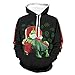 Produktbild Niersensea Mädchen Jungen Kapuzenpullover Sweatshirt Grinch Schwarz Drucken Große Taschen Lustige Hoodie Kapuzen-Sweatshirt White l