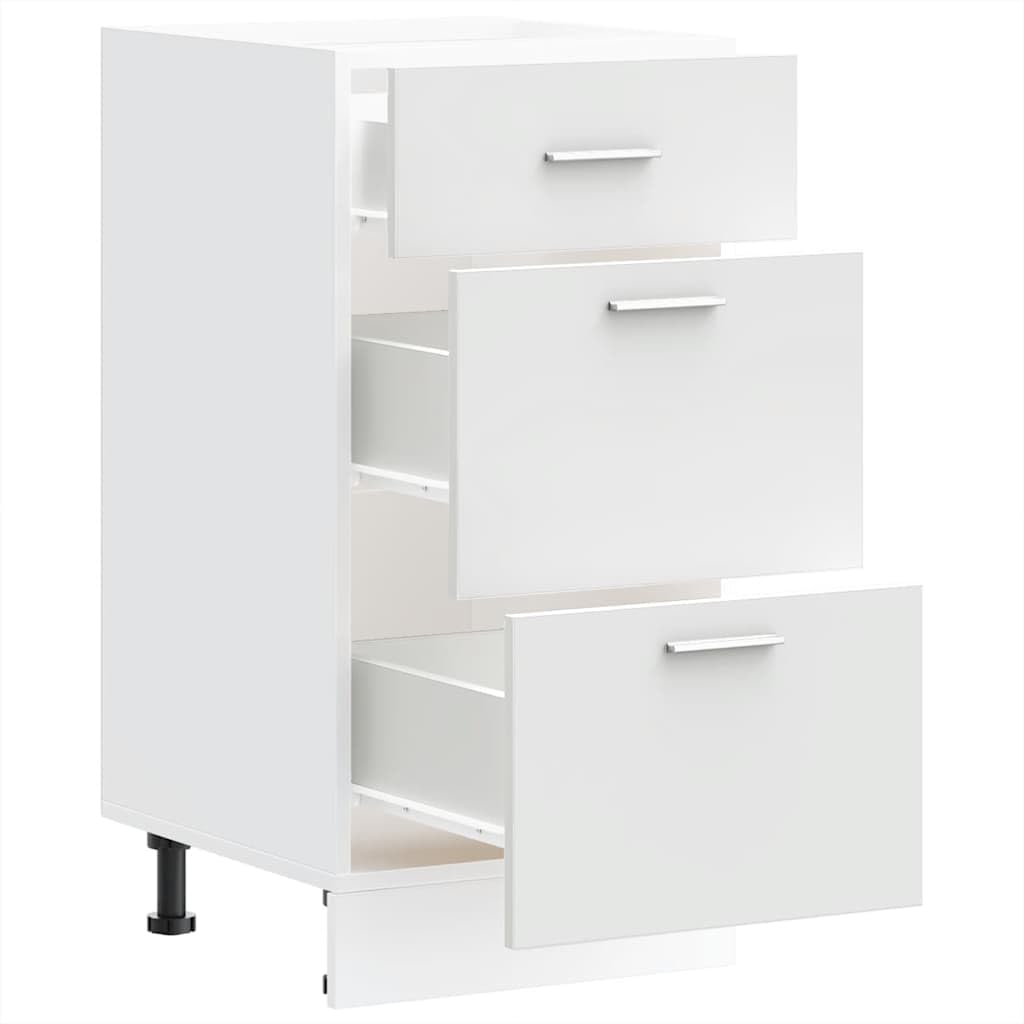 vidaXL Unterschrank Lyon Weiß 40x46x81,5 cm Holzwerkstoff,Küchenschrank, Gastronomieschrank, Gastro Möbel, Küchenmöbel, Aufbewahrungsschrank