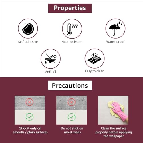 Image of Self Adhesive Decorative Peel Stick Waterproof Floral Wallpaper Wall Decor Removable Wall Paper for Living Room Hall Decoration PVC Vinyl DIY Contact Paper45x304cm (Botanical-1)