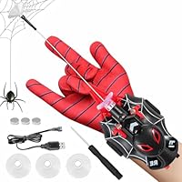 M MITLINK Web Launcher Spider String Shooter Toy, Web Shooters Cool Gadgets Reel-in Real Silk Superhero Role-Play Fun Stuff Toys Great for Men and Kids (Black)