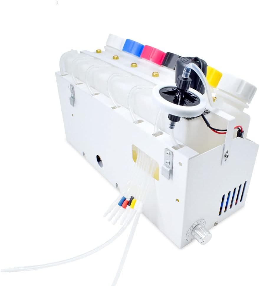 L&C Professional CISS Refillable Cartridge Kit with Ink Flow Control Damper - DTF Empty Ink System for EPSON ET8550, L805, XP15000 Printers