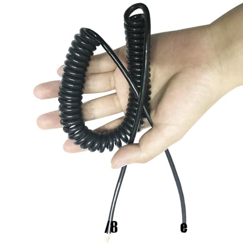 Outdoor Extension Spiral Telescopic Cable Wire 0.2mm 2 Square Electric Cable Multicore Copper Cord 2p 3p 4p 5p 6p 7p 8p 9p 10 Core Solar sheathed(4core 0.2 Square)