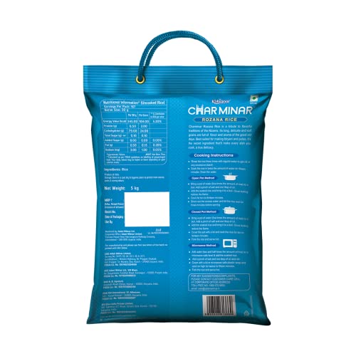 Image of Kohinoor Charminar Rozana Basmati Rice, 5 Kg | Daily Use Basmati Rice, Aromatic & Flavorful Long Grain Rice (Pack of 3)