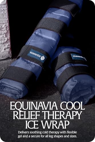Image of Equinavia Cool Relief Therapy Equine Ice Boots for Horses-Gel Cooling Wraps | Reusable Horse Ice Boots, Soothing Ice Wraps for Horses Recovery Cool Gel for Tendons and Ligaments Soreness After Exercise