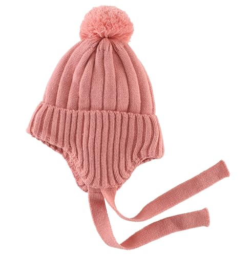 Connectyle Toddler Boys Beanie Hat with Ear Flaps Fleece Lined Winter Hat Kids Pompom Beanies Knit Watch Cap2