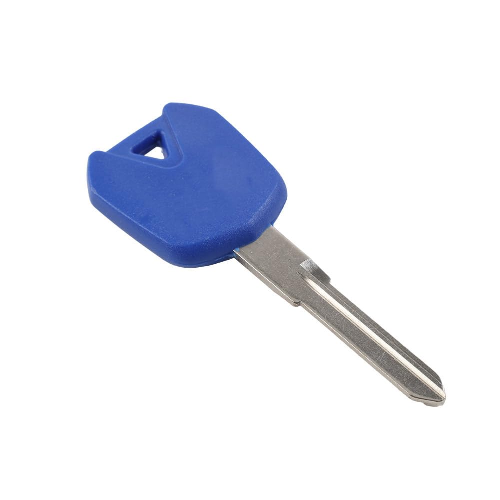 Cnswee6 Blue Motorcycle Blank Key Uncut Blade Motorcycle Blank Key Replacement for Kawasaki NINJA250 ZX250R EX250 NINJA300 ZX300R EX300 ER-6N