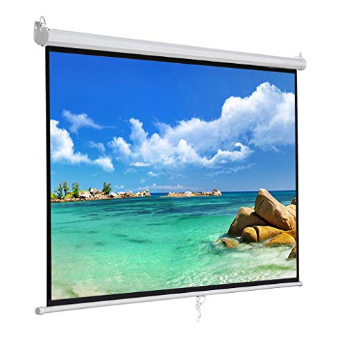 Pantalla de proyector manual 84 pulgadas 4:3 retráctil