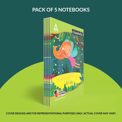 Image of Classmate Long Book - Unruled, 160 Pages, 314 mm x 194 mm - Pack Of 3 Notebook - Unruled