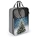 Merry Christmas Pine Tree Shoe Bags for Travel Water-Resistant Shoes Pouch with Handle Fashion Shoe Organizer with Zipper Closure Portable Sneaker Carrier for Men & Women Daily Use