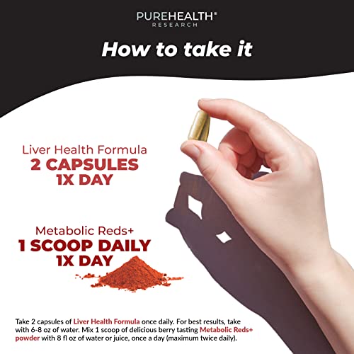 Reds+ Superfood Powder And Liver Support Supplements For Women & Men 6 Bottle Set - Bundle Pack With Probiotics, Natural Herbs, Beets And Ashwagandha Powder For Body Detox & Cleanse #TOP4