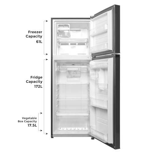 Image of Midea 233L 2 Star Convertible 9-In-1 Inverter Compressor Frost Free Double Door Refrigerator with Multi Air Flow, Smart⁺ Cooling (MDRT359FGI50IN1, Active C Fresh Deodorizer, Crystal Silver, New 2026)