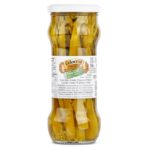 Espárragos verdes medios 9/16 piezas Celorrio frasco 180 g
